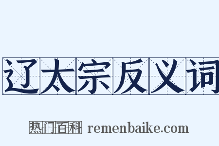 辽太宗反义词是什么意思的图片